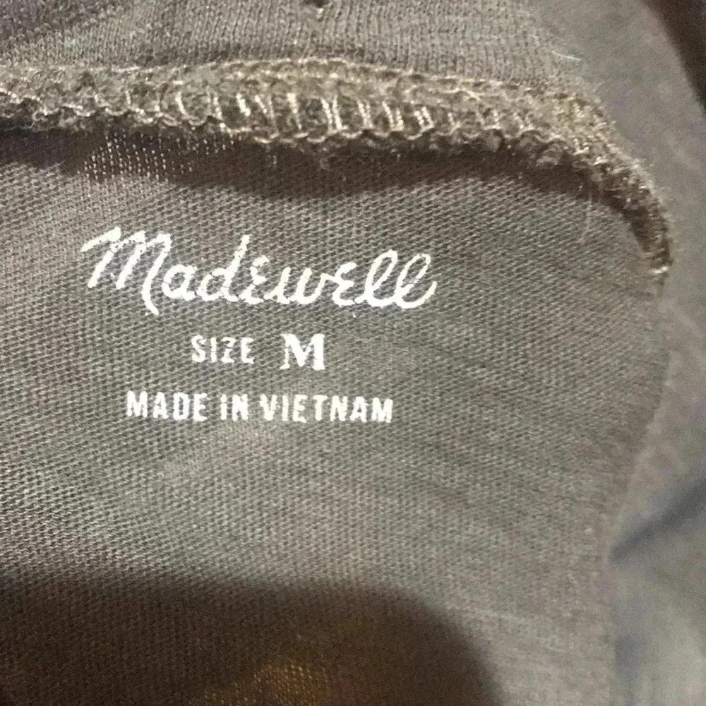 Madewell Cotton Turtleneck Hi-Low hem with Long Sleeves-Size M